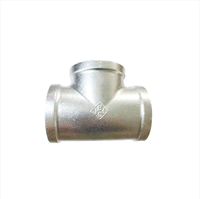 thumbnail image 2 of 2-Pack 304 Stainless Steel 1" NPT Tee Fittings - Female Threaded 3-Way Pipe Connectors 2 of 13