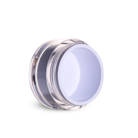 Pot en plastique blanc à double paroi hermétique et écologique de 5g, 15g, 30g, 50g pour crème, colle artistique transparente et mascara