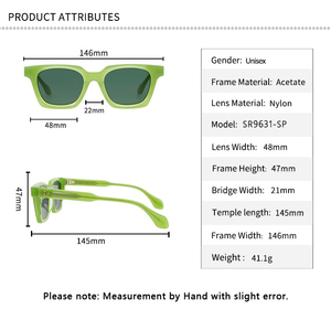 Kinh điển cổ điển thời trang tùy chỉnh kính mặt trời chất lượng cao ống kính Nylon UV400 phân cực nam giới và phụ nữ Acetate Kính mát - Product Image 3