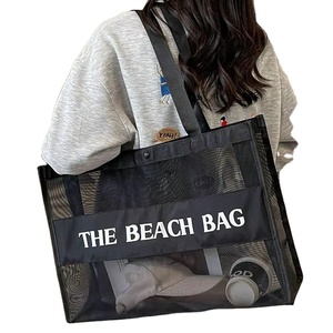 High Quality Custom Design Letter Pattern Reusable Canvas Beach <b>Shopping</b> Tote <b>Bag</b> with Custom Logo - Product Image 1