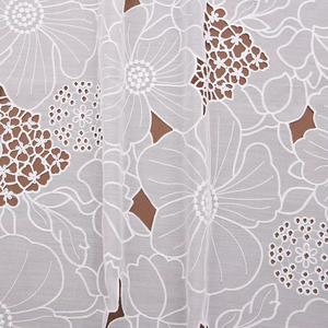 Lotus Leaf ahuecado África corte láser bordado encaje tela algodón encaje adornos - Product Image 3