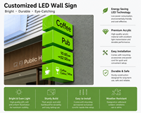 DakeSign Factory OEM Panneau publicitaire lumineux double face LED RGB personnalisé avec transformateur, étanche IP65