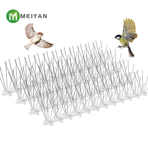 Usine en gros 5 broches Base en plastique en acier inoxydable <span class=keywords><strong>Anti</strong></span> Bird Spike <span class=keywords><strong>Anti</strong></span> Pigeon pour gouttière - Product Image 2