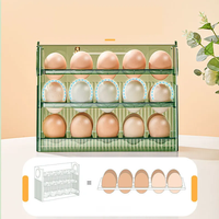 Boîte de rangement pour aliments JX-Egg au design moderne, boîte de rangement pour réfrigérateur, étagère latérale de porte de réfrigérateur, grande capacité, affichage de la date, conservation de la fraîcheur