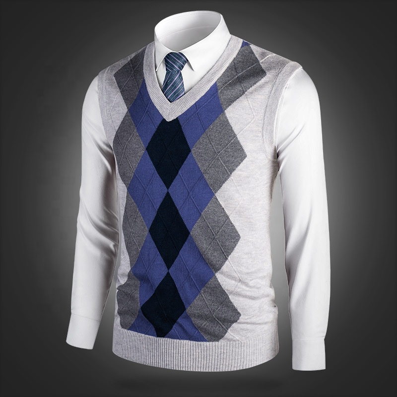 Men's Sweater Vest Argyle Sweater Vest Outfits For Men (25 Ideas