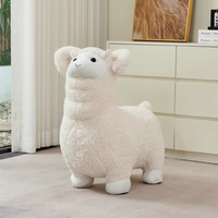 Meuble de salon moderne, tabouret/chaise en peluche créatif en forme de mouton de dessin animé, écologique, doux et robuste, pour chambre d'hôtel