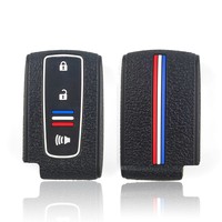 Housse de protection en caoutchouc de silicone de remplacement de batterie de télécommande de clé intelligente de fibre de vente chaude pour Toyota Prius