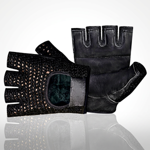 Guantes de elevación para silla de ruedas de medio dedo, resistentes y ligeros, con protección completa de la palma, agarres acolchados gruesos, antideslizantes y transpirables - Product Image 1