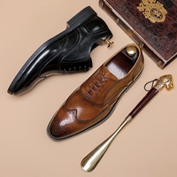 Nuevos Zapatos Oxford Formales de Cuero Genuino para Hombre, Hechos a Mano, de Lujo, para Oficina o Boda, con Cordones, Punta Cuadrada y Gel para Mayor Comodidad