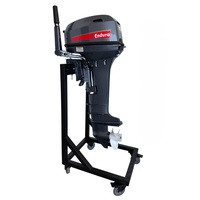 Motor tempel bensin 2 tak 15HP berbahan aluminium alloy untuk perahu pancing di teluk, dengan kontrol starter manual ODM.