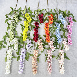 Meiyu Craft Flowers - Guirnalda de Glicinia Artificial, Flores de Seda para Decoración de Pasillos de Boda, Decoración del Hogar, Arreglos Florales DIY - Product Image 2