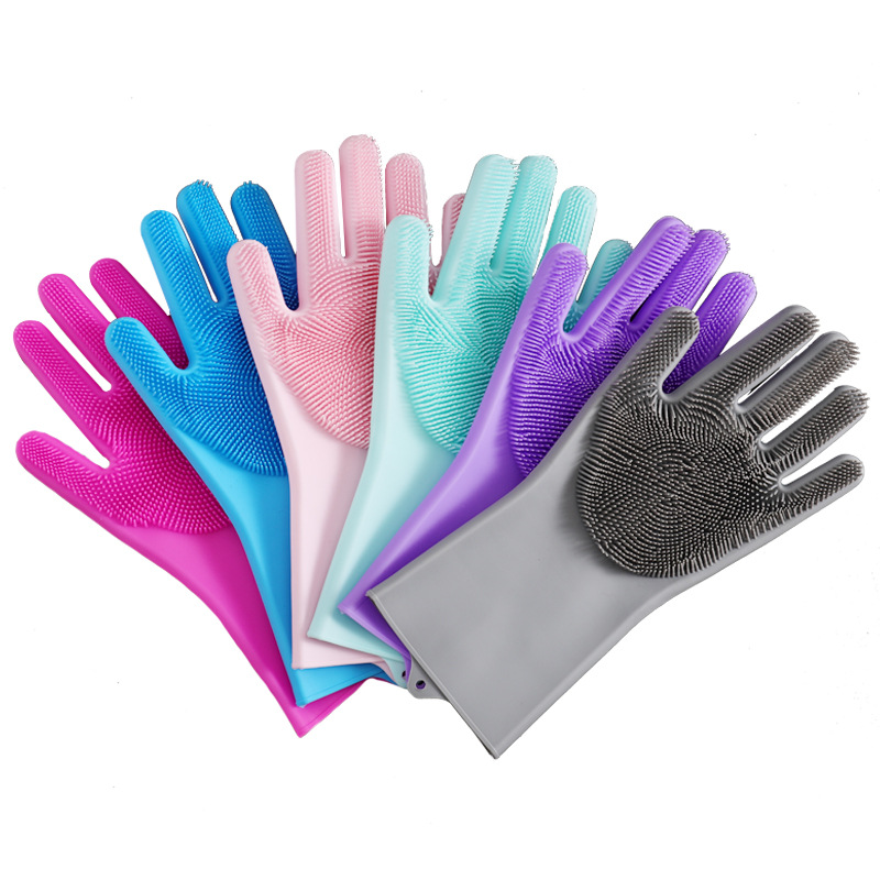 Reusable Household Heat Resistant Scrubber Rubber Brush Dish