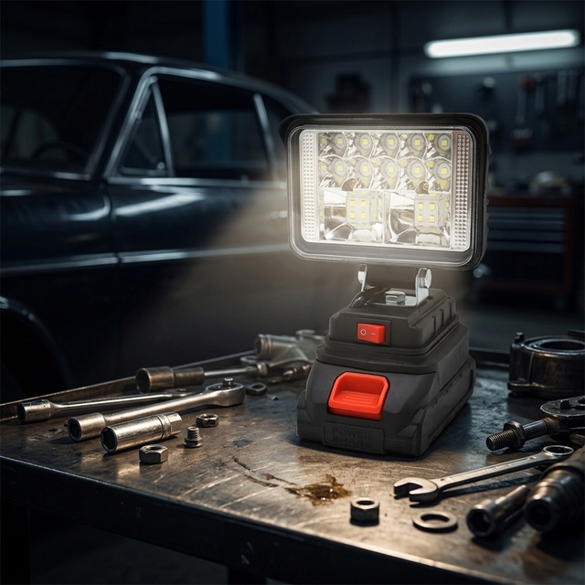 Portable Industrial Rechargeable Lithium Battery LED Work Light Multifunction Rotatable Angle Inspection Lamp Home Office Use
