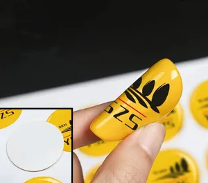 Diskon Besar Label Epoksi Bulat Bening 3d Kustom Stiker Kubah Resin Epoksi Berwarna Poliuretan dengan Logo Anda