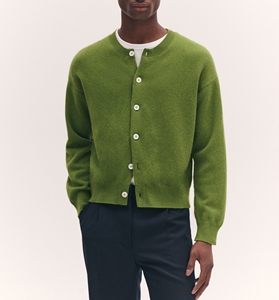 <span class=keywords><strong>Cardigan</strong></span> Casual da Uomo in Misto Lana con Logo Ricamato Personalizzato OEM & ODM, Manica Lunga, Lavorazione a Maglia - Product Image 1