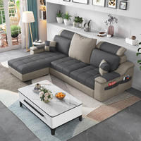 Ensemble Canapé en Tissu Grand Format Style Nordique Moderne Simple Modulable pour Petite Famille ou Logement Locatif, Combinaison Multi-Styles Salon