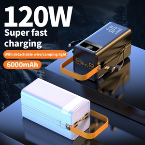 Banco de Energía Solar Portátil de Alta Capacidad para Exteriores, 60000mAh, 50000mAh, 30000mAh, 120W, con Cable Cargador, Venta al Por Mayor - Product Image 2