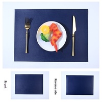 Set de table individuel en cuir haut de gamme, résistant à l'huile, anti-brûlure, isolant, double face, écologique, durable, luxe léger