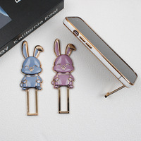 Vente en gros de coque de téléphone portable de luxe TPU 6D avec support de lapin pour iPhone, couverture arrière pour Samsung J8 Xiaomi