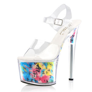 Nuovo <span class=keywords><strong>tacco</strong></span> sottile 17 <span class=keywords><strong>tacco</strong></span> sottile antiscivolo in acciaio con plateau da ballo con <span class=keywords><strong>tacco</strong></span> alto sandali da passeggio modello sandali da passeggio - Product Image 1