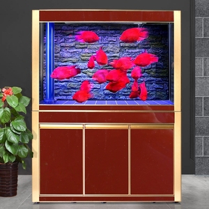 60-80 gallon Aquarium Fish Tank bó siêu rõ ràng Tempered Glass LED ánh sáng bơm nước ngọt Lọc thẳng đứng đứng - Product Image 5