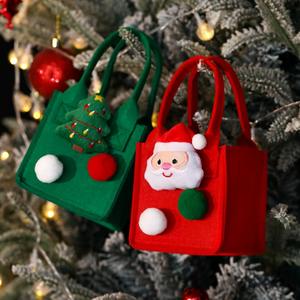 Hochwertige Niedliche Maßgefertigte Weihnachtsabend-Apfel-Filztasche Kleine Handtasche Geschenktasche Fabrik Plüschtier Großhandel OEM-Herstellung - Product Image 4