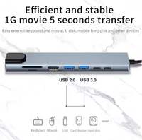 Hub USB-C 8 en 1, adaptateur multiport, sortie HDTV 4K, Ethernet Gigabit, 100W PD, lecteur de carte pour ordinateur portable, tablette, téléphone