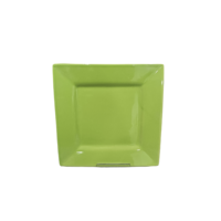 Vaisselle en céramique émaillée de couleur verte Vaisselle personnalisée Assiette à salade Service de table en porcelaine fournisseur d'usine