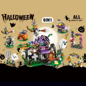 9030-92 Halloween Pumpkin Lantern Plastic Model Toy Building <strong>Blocks</strong> Ornament for Children Boys 1:8 Scale - Product Image 1