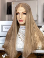 Perruque juive à nœuds simples, aspect naturel, design 5.0, en cheveux humains vierges de qualité supérieure, avec dentelle frontale et ligne de cheveux naturelle, pour fournisseurs de salons