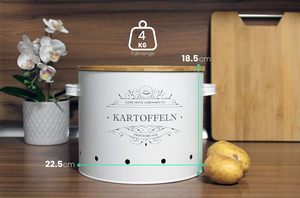 Récipient de stockage Lot de 3 avec couvercle en bambou de haute qualité <span class=keywords><strong>Pot</strong></span> à pommes de terre <span class=keywords><strong>oignon</strong></span> ail pour élégant <span class=keywords><strong>oignon</strong></span> longue durée de conservation - Product Image 6