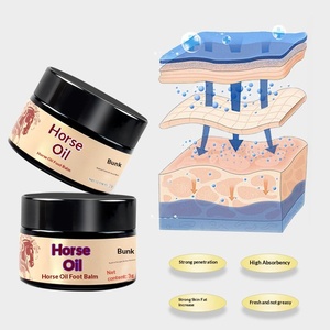 Balsem Kaki Minyak Kuda Bunker, Krim Perbaikan Tangan dan Kaki Pecah-pecah, Pereda Gatal, Perawatan Kulit untuk Penggunaan Luar, 30ml, Melembapkan, Botol dengan Grafik Kuda - Product Image 4