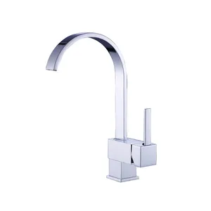 Durable Long Neck Water Supply Single Hole Kitchen Mixer Faucet