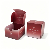 Boîtes d'emballage personnalisées OEM, boîte avion bordeaux foncé, boîte cosmétique de luxe pliable, boîte en papier mat pour envoi postal