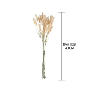 ดอกคาลลาฟลอรัล ช่อดอกหญ้าหางจิ้งจอก 5 หัว สีขาวนม สีน้ำตาลอ่อน ของตกแต่งภายในบ้าน งานแต่งงาน งานฝีมือ พลาสติก - Product Image 4