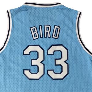 Bereit zum Versand Larry Bird Blue Beste Qualität genäht College Basketball Jersey - Product Image 1