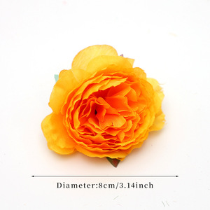 Artificial Peony Flower Head 8cm <b>Silk</b> Handmade Vintage Wedding Decoration Props - Product Image 6