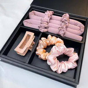 Mềm satin Con lăn quăn Ribbon công cụ không có nhiệt linh hoạt heatless Sponge que tóc satin lụa tóc Curler con lăn