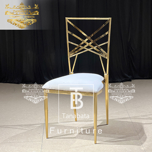 <span class=keywords><strong>Sillas</strong></span> <span class=keywords><strong>DE</strong></span> BODA Camaleón <span class=keywords><strong>de</strong></span> acero inoxidable dorado terciopelo blanco para eventos al aire libre <span class=keywords><strong>de</strong></span> restaurante <span class=keywords><strong>de</strong></span> lujo - Product Image 2