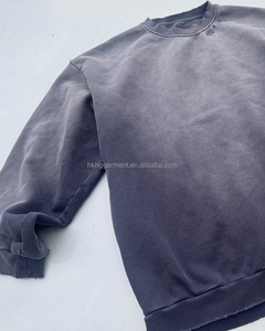 Sweat-shirt pour homme en coton 100% avec logo personnalisé, de haute qualité, effet d'encre éclaboussée, teinture blanchissante par pulvérisation - Product Image 3