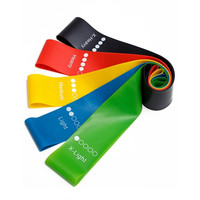 SHENGDE Ensemble de bandes de résistance élastiques mini multifonctionnelles personnalisables avec logo pour entraînement de gym, fitness et exercices, en latex, pour les hanches