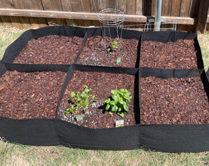 先锋毛毡织物凸起花园床透气多网格植物生长袋6 8格可重复使用蔬菜播种盒 - Product Image 4