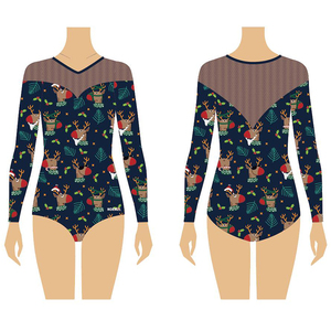 Haute Qualité Ombre Sublimation <span class=keywords><strong>À</strong></span> Manches Longues Vêtements De Danse <span class=keywords><strong>Ballet</strong></span> Compétition De Gymnastique Justaucorps - Product Image 1
