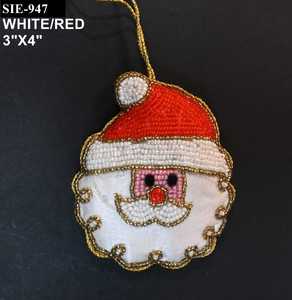 Adorno navideño de muñeco de nieve hecho a mano con cuentas, lindo muñeco de nieve con cuentas, colgante navideño, fabricante y proveedor - Product Image 4