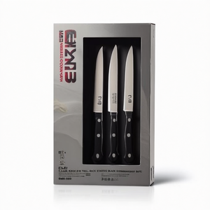 Juego de Cuchillos para Carne Em3, 6 Piezas, Acero Inoxidable, Hoja Dentada Negra, Apto para Lavavajillas - Product Image 2