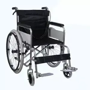Chaise roulante pliante portable à domicile pour hôpital, fauteuil roulant manuel léger et pliable Prix du fournisseur