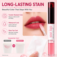 Teinte à lèvres et huile à lèvres 2-en-1 effet peel-off, style coréen ODM, hydratante, brillante, légère, double embout, pour des lèvres éclatantes et séduisantes