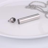 Pet Chat Chien Crémation Urne Pendentif Titane Acier Minimaliste Parfum Pendentif Collier Mémorial Cendres Stockage Bouteilles collier