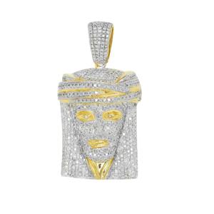 Pendentif Lettre Personnalisé en Diamant de Laboratoire VVS Taille Brillant, Style Classique Glacé, Plaqué Or, Bijou Certifié - Product Image 1