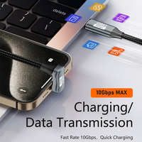 Cable USB C de Aleación de Aluminio y Nailon en Forma de U, 5A 100W, Cable de Datos de Carga Rápida Tipo-C a Tipo-C para Impresora y Teléfono Móvil